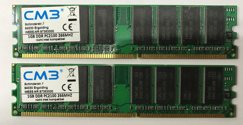 Cm3 2gb ddr1 - (2x1gb), pc2100